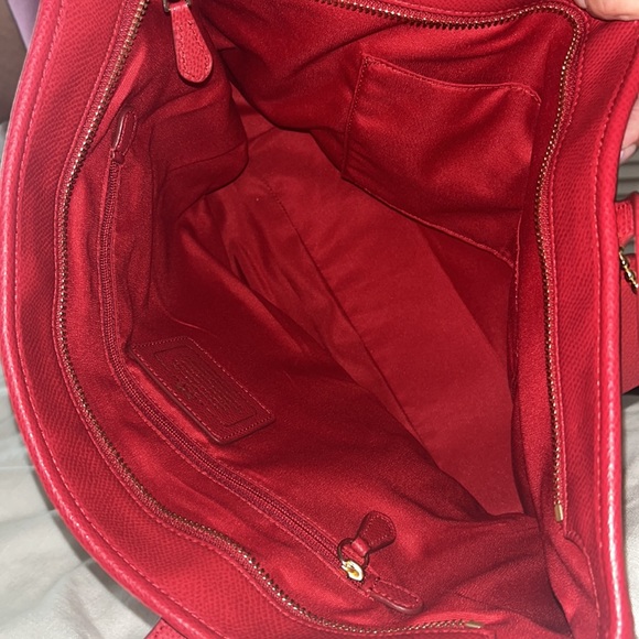 Red Coach Tote - Picture 5 of 5